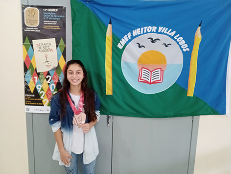 Aluna de Coqueiro Baixo conquista medalha de bronze na OBMEP