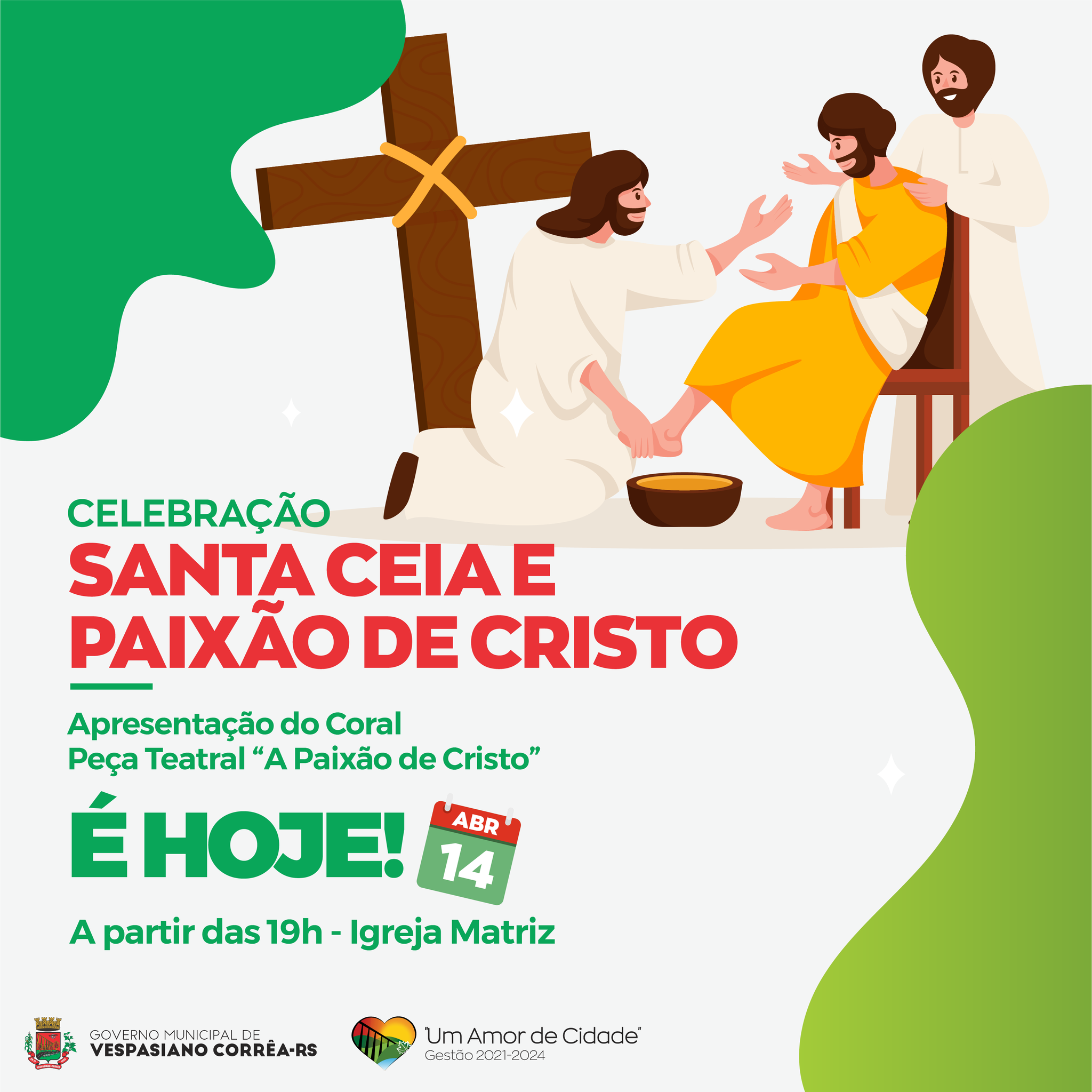 Hoje tem Paixão de Cristo em Vespasiano Corrêa