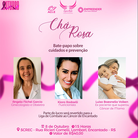 Chá Rosa da ACI-E será no dia 8 de outubro