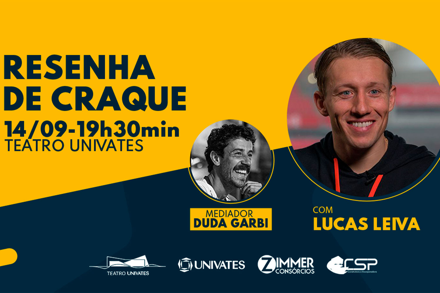 Lucas Leiva e Duda Garbi estarão juntos no Teatro Univates  