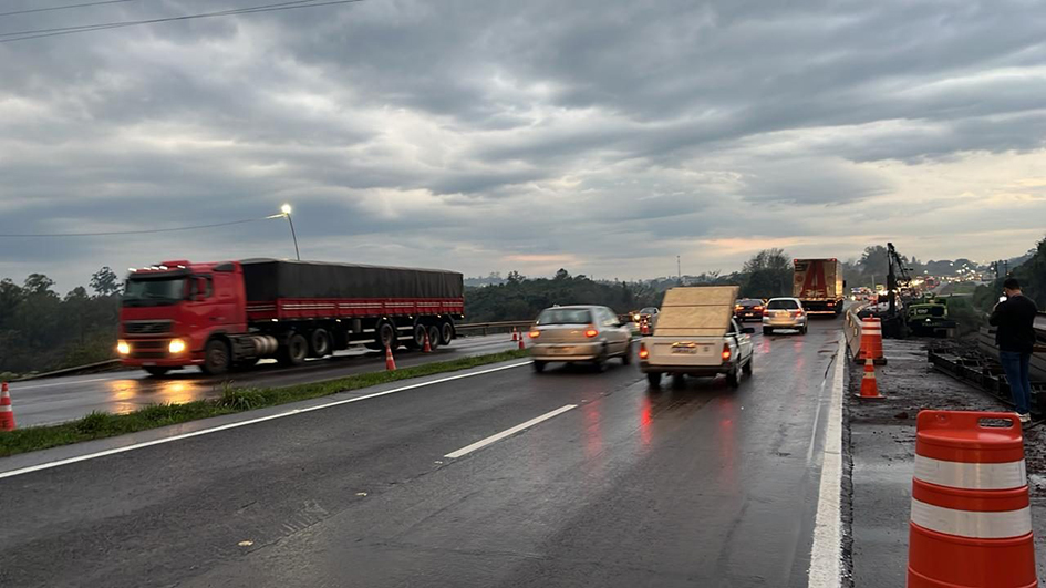 Alívio entre Lajeado e Estrela na BR 386: fluxo é liberado nas pontes sobre o Arroio Boa Vista