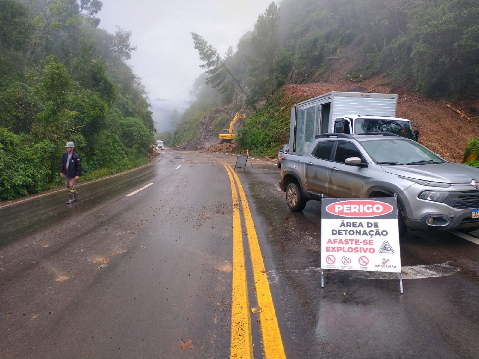 Detonações na ERS 129 entre Muçum e Vespasiano Corrêa seguem na próxima semana