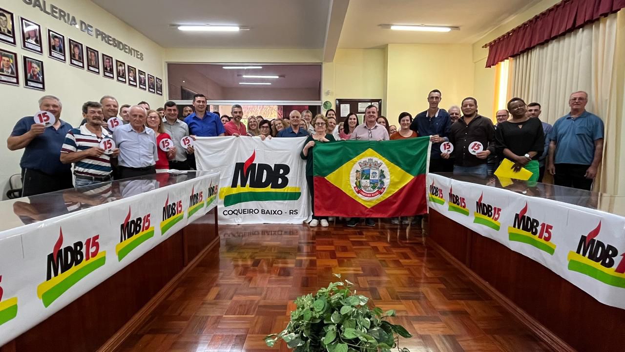 MDB oficializa candidatura de Luciano André Ongaratto a prefeito e Roberto Carlos Bertol a vice em Coqueiro Baixo