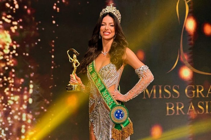 Gaúcha Talita Hartmann é coroada Miss Grand Brasil 2024