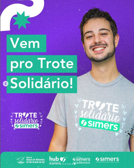 Trote Solidário 2024/2: Acadêmicos de Medicina mobilizam ações humanitárias e arrecadam alimentos em prol da Rede de Bancos de Alimentos