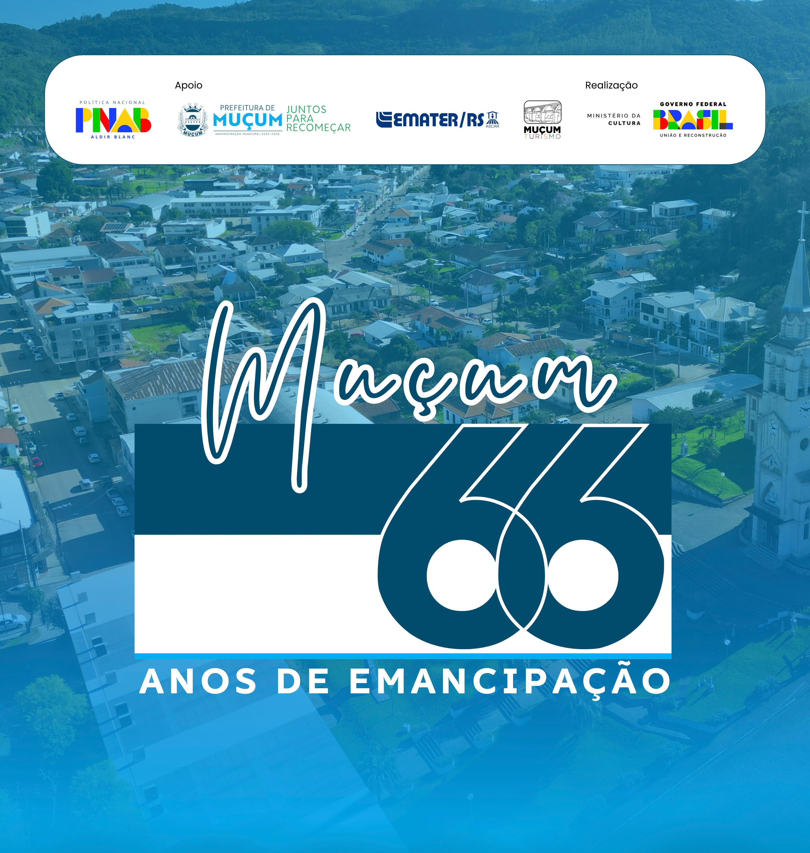De 21 a 31 de maio, Muçum celebra 66 anos com programação que foca na alegria, união e cultura