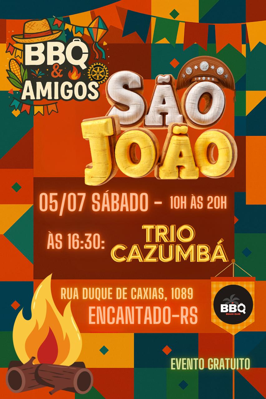 Arraiá Solidário: é o São João do BBQ e Amigos em Encantado