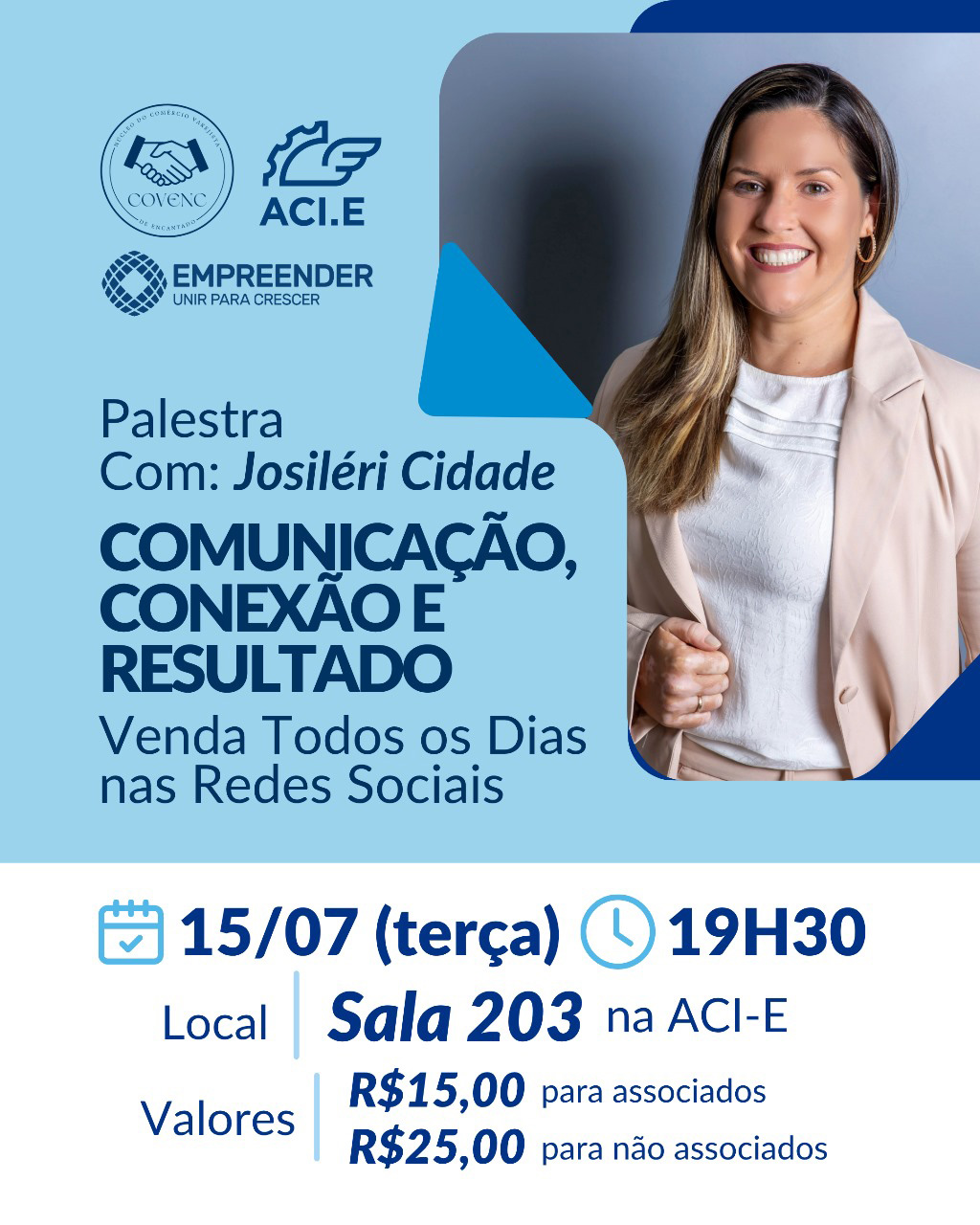 Oficina do Núcleo do Comércio Varejista da ACIE-E aborda comunicação e vendas no digital com palestra no dia 15