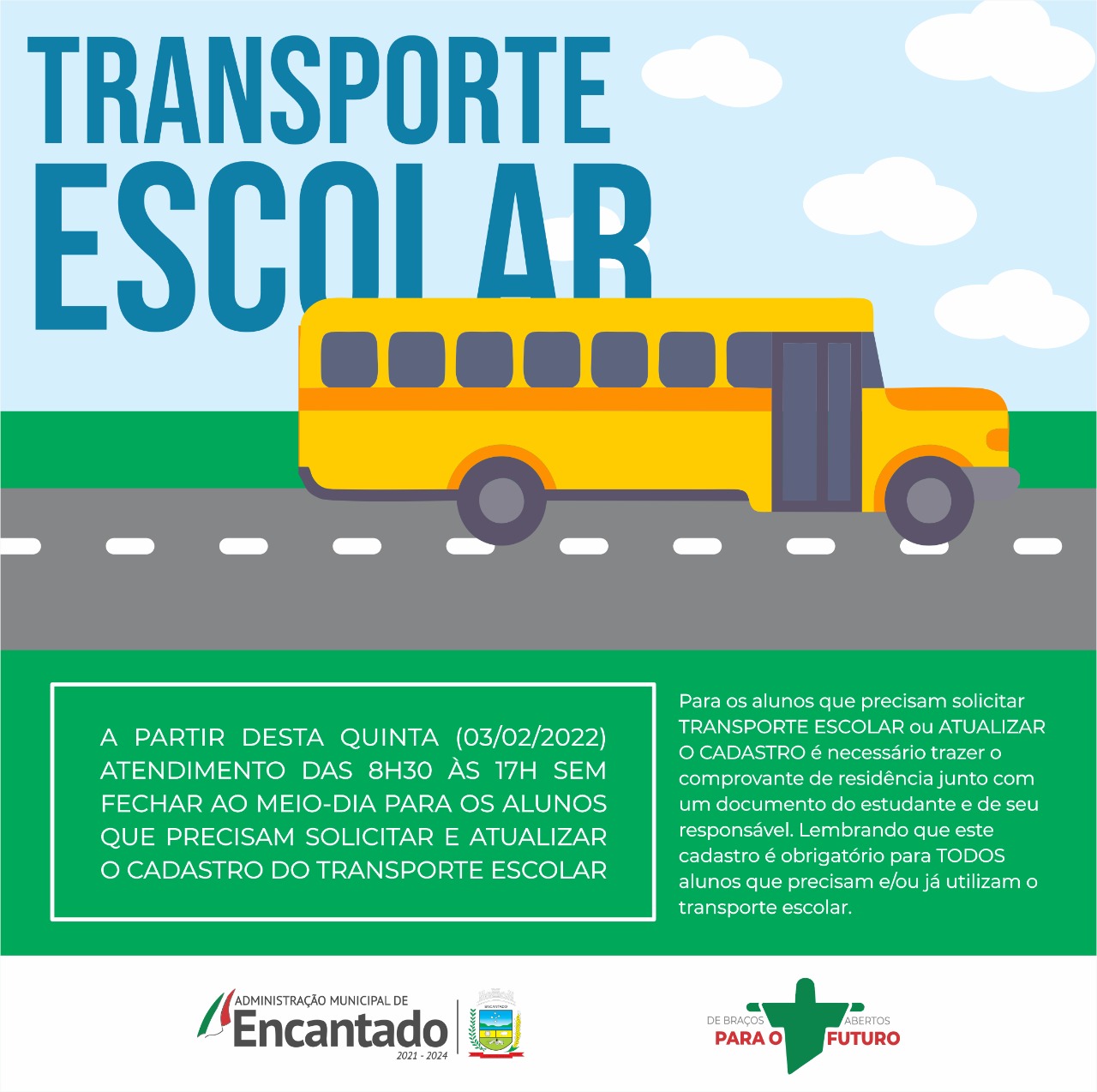 Atualização do Transporte Escolar de Encantado